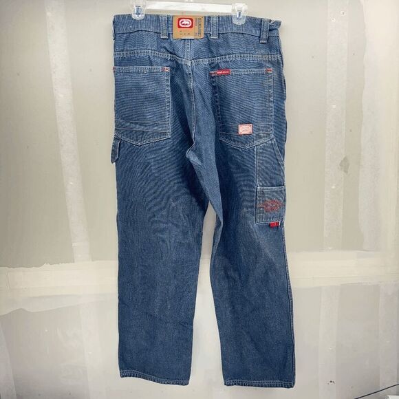 Vintage Marc Ecko Mens Jeans 36x31 Blue Limited Edition Classic Carpenter Y2K - Picture 3 of 11